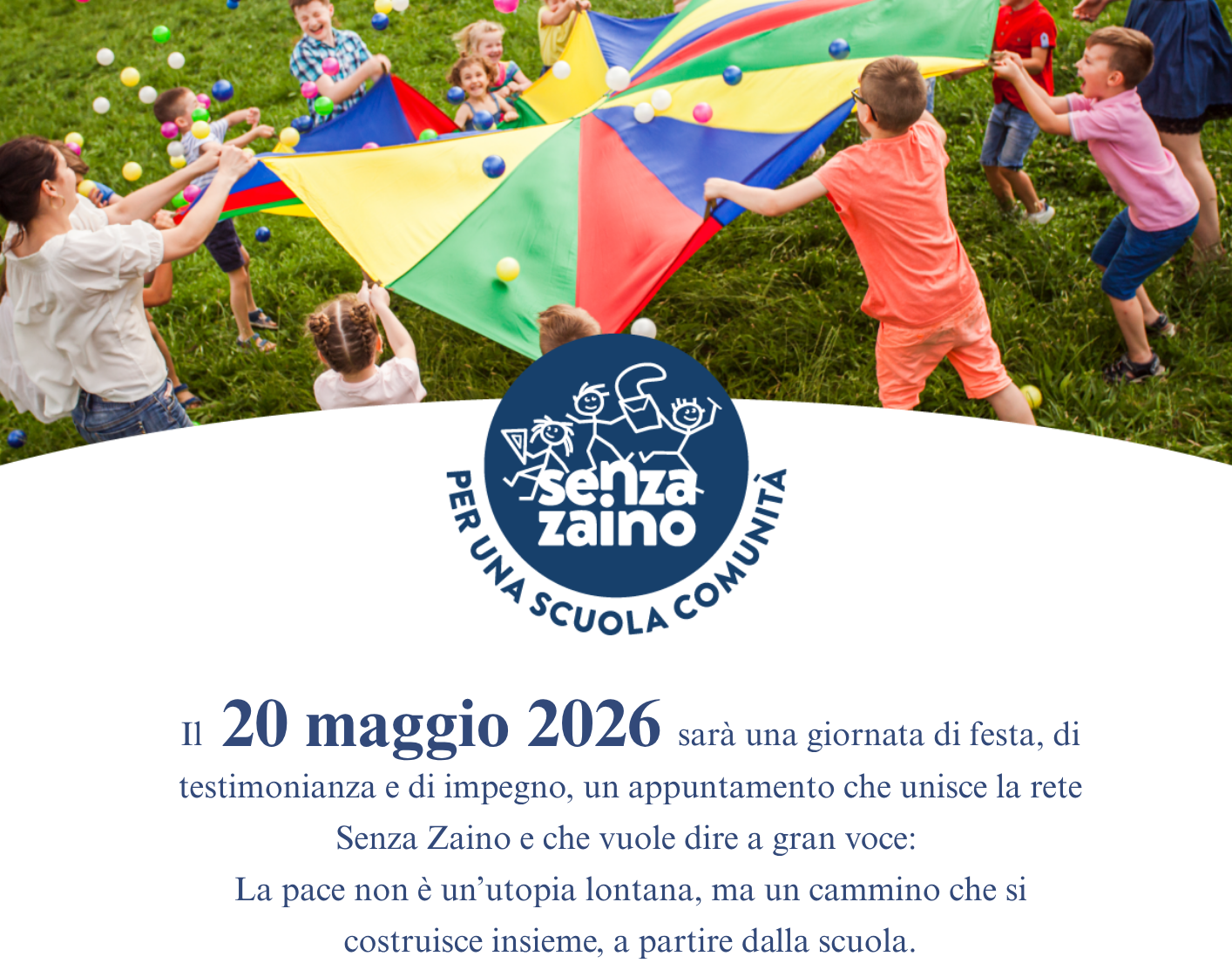 Giornata Nazionale Scuola Senza Zaino Day 20 maggio 2026 - Infanzia e Primarie
